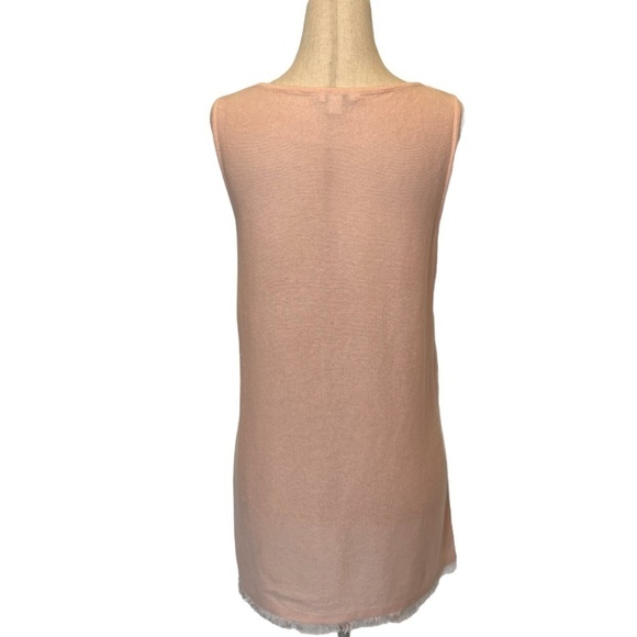 J. Jill Light Pink Linen Blend Fringe Bottom Tank Size XS - Picture 3 of 10